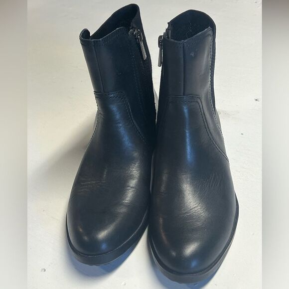 Aetrex Womens Kaitlyn Leather Round Toe Ankle Fashion Boots, Black, Size 36 - Picture 3 of 16